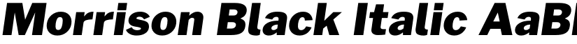 Morrison Black Italic font