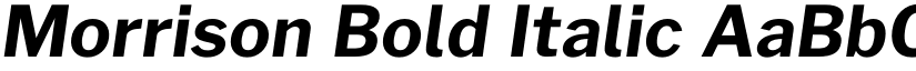 Morrison Bold Italic font