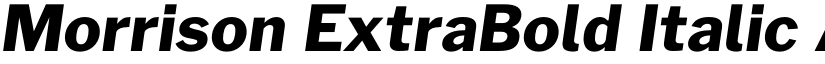 Morrison ExtraBold Italic font