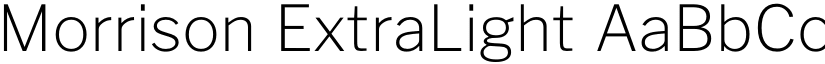 Morrison ExtraLight font