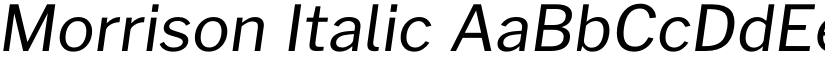 Morrison Italic font