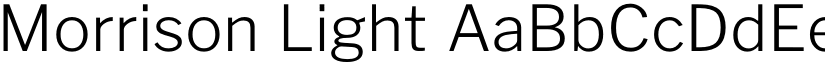 Morrison Light font