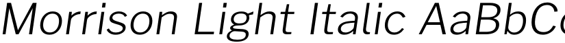 Morrison Light Italic font