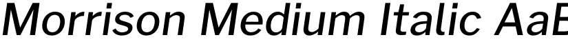 Morrison Medium Italic font