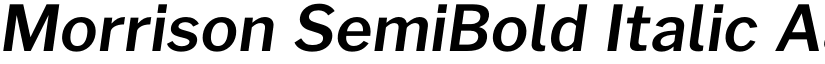 Morrison SemiBold Italic font