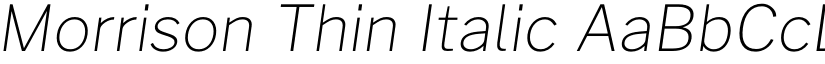 Morrison Thin Italic font
