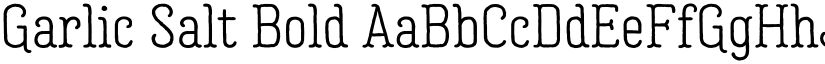 Garlic Salt Bold font
