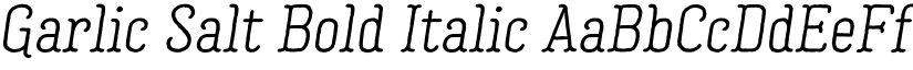 Garlic Salt Bold Italic font