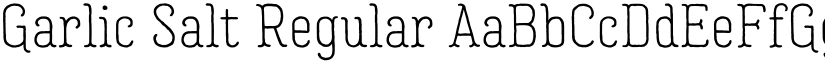 Garlic Salt Regular font