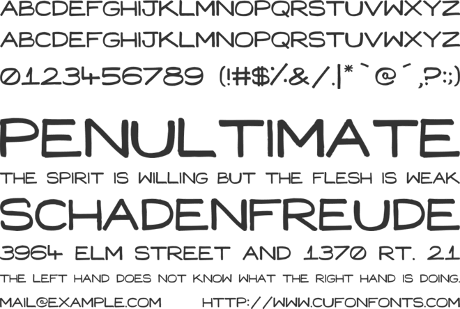 Spirited Sans font preview