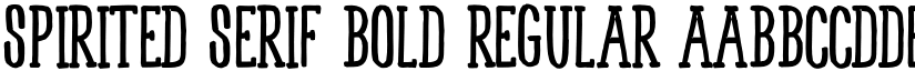 Spirited Serif Bold Regular font