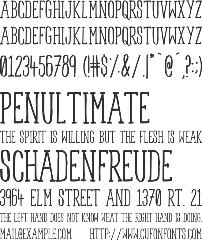 Spirited Serif font preview