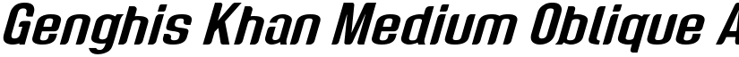 Genghis Khan Medium Oblique font