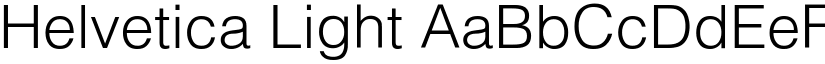 Helvetica Light font