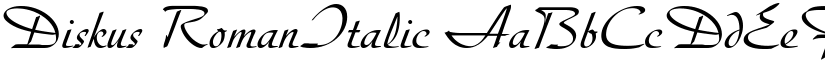 Diskus RomanItalic font