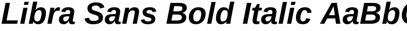 Libra Sans Bold Italic font