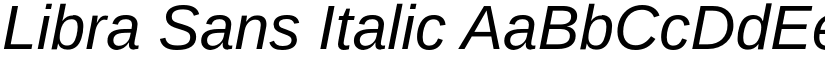 Libra Sans Italic font