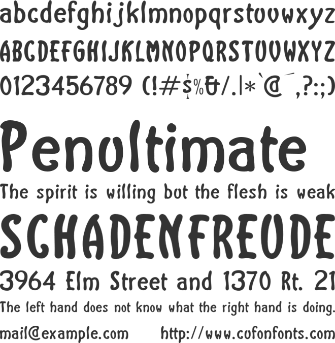 SantaBarbaraStreets font preview