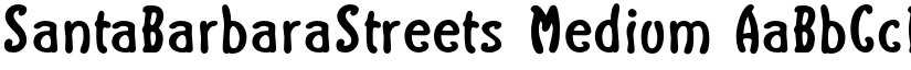 SantaBarbaraStreets Medium font