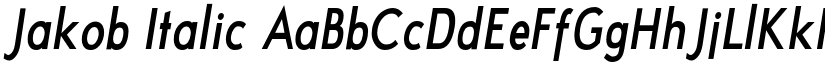 Jakob Italic font