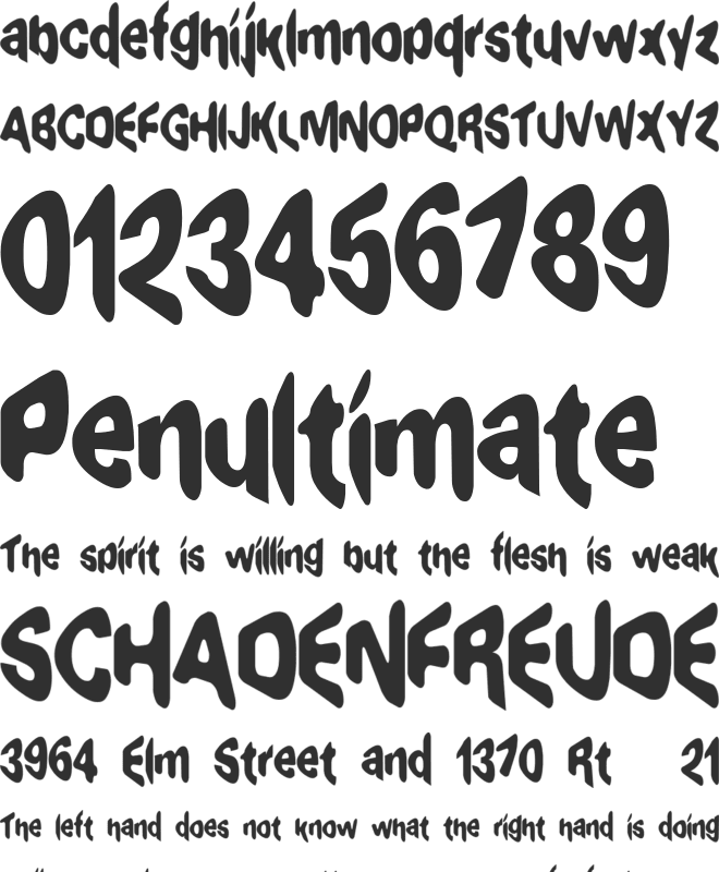 Exaggerate font preview