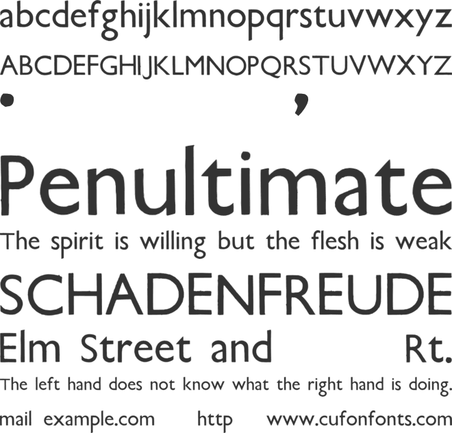 Sans Guilt DB font preview