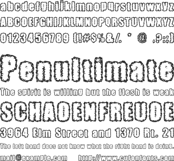 Pinniepoker font preview