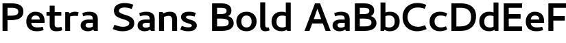 Petra Sans Bold font