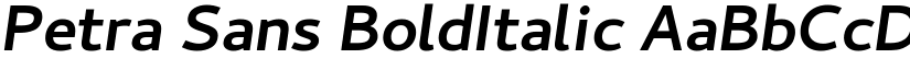 Petra Sans BoldItalic font