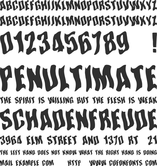 Somewhere In Space font preview