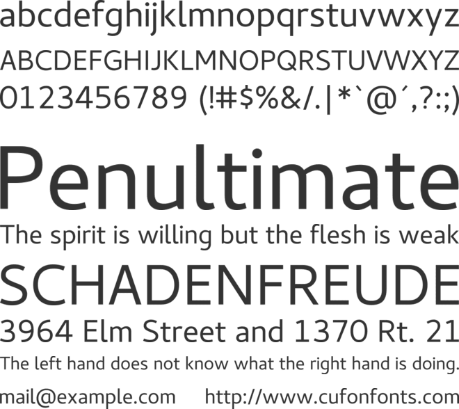 Petra Sans font preview