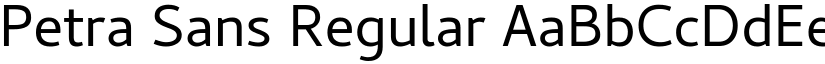 Petra Sans Regular font