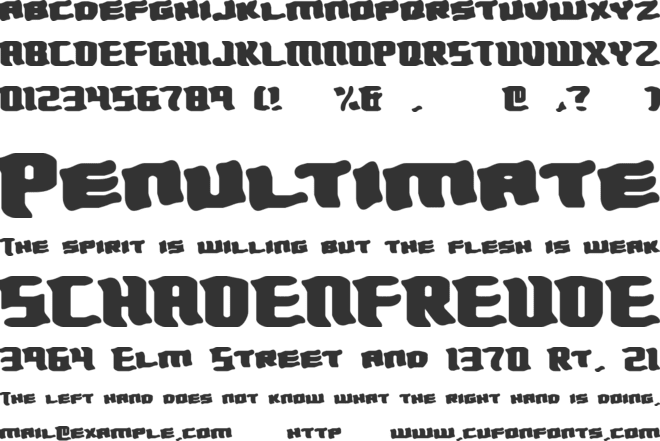 Turmoil BRK font preview