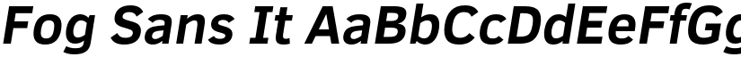Fog Sans It font