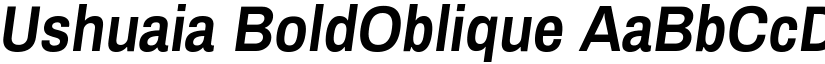 Ushuaia BoldOblique font