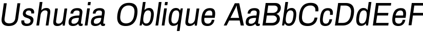 Ushuaia Oblique font