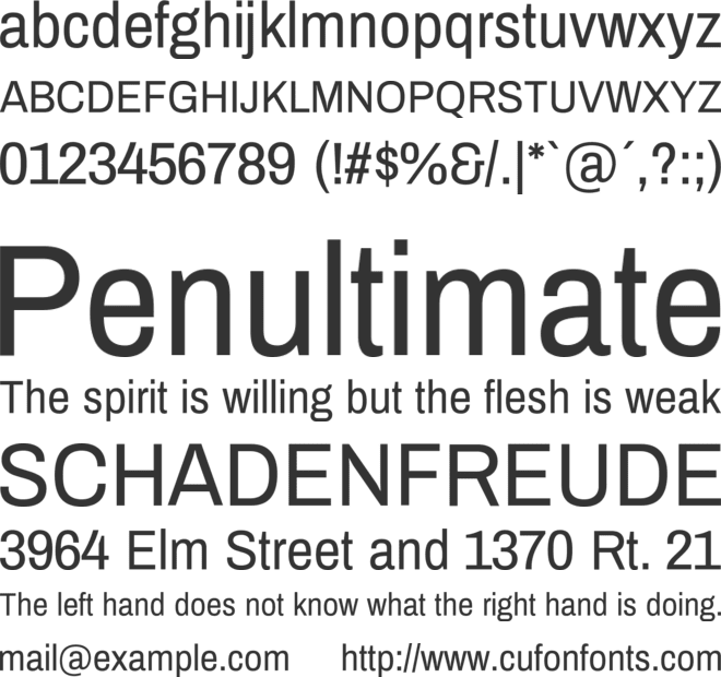 Ushuaia font preview