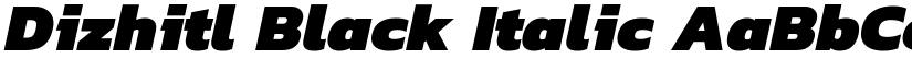 Dizhitl Black Italic font
