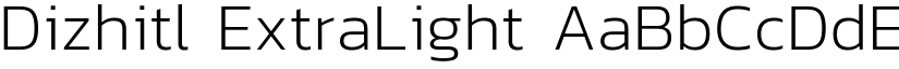 Dizhitl ExtraLight font