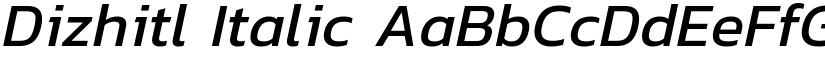 Dizhitl Italic font