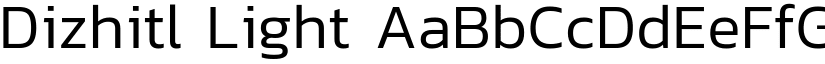 Dizhitl Light font
