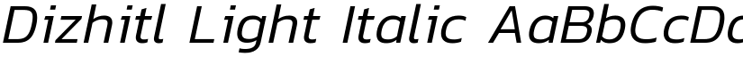 Dizhitl Light Italic font