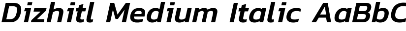 Dizhitl Medium Italic font