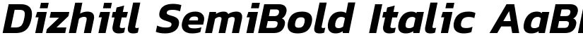 Dizhitl SemiBold Italic font