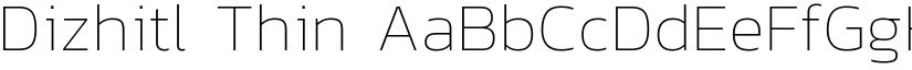Dizhitl Thin font