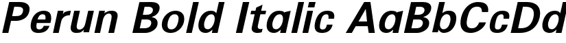 Perun Bold Italic font