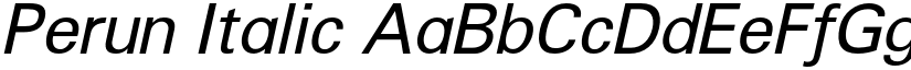 Perun Italic font