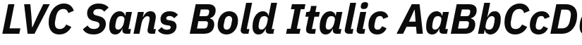 LVC Sans Bold Italic font