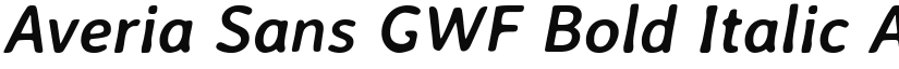 Averia Sans GWF Bold Italic font