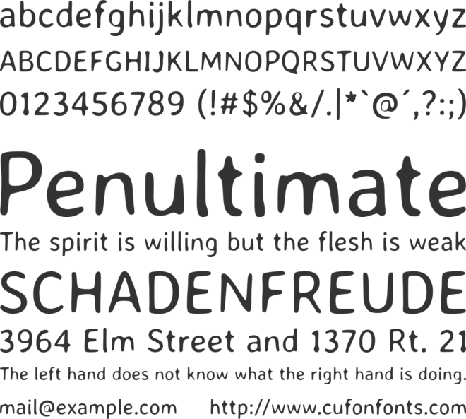 Averia Sans GWF font preview